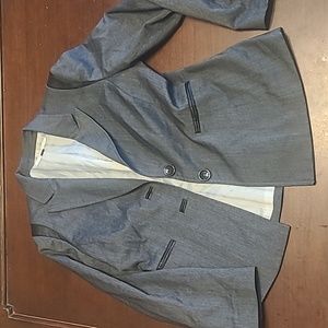 Tahari blazer with leather detail